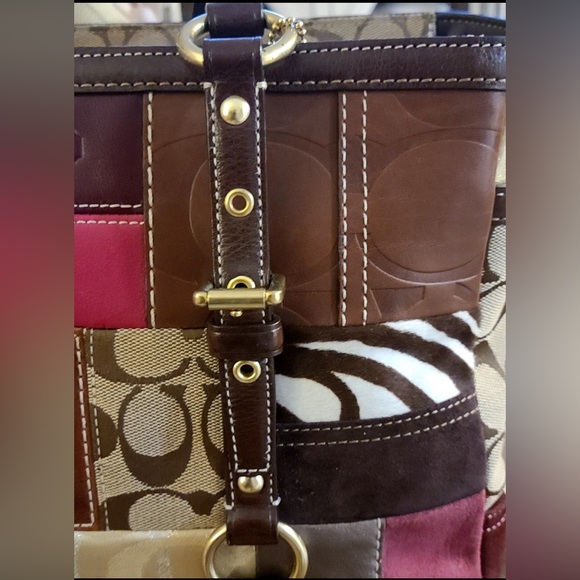 Coach Legacy Limited Edition Holiday Patchwork Leather Tote Bag #10437 - Picture 3 of 11